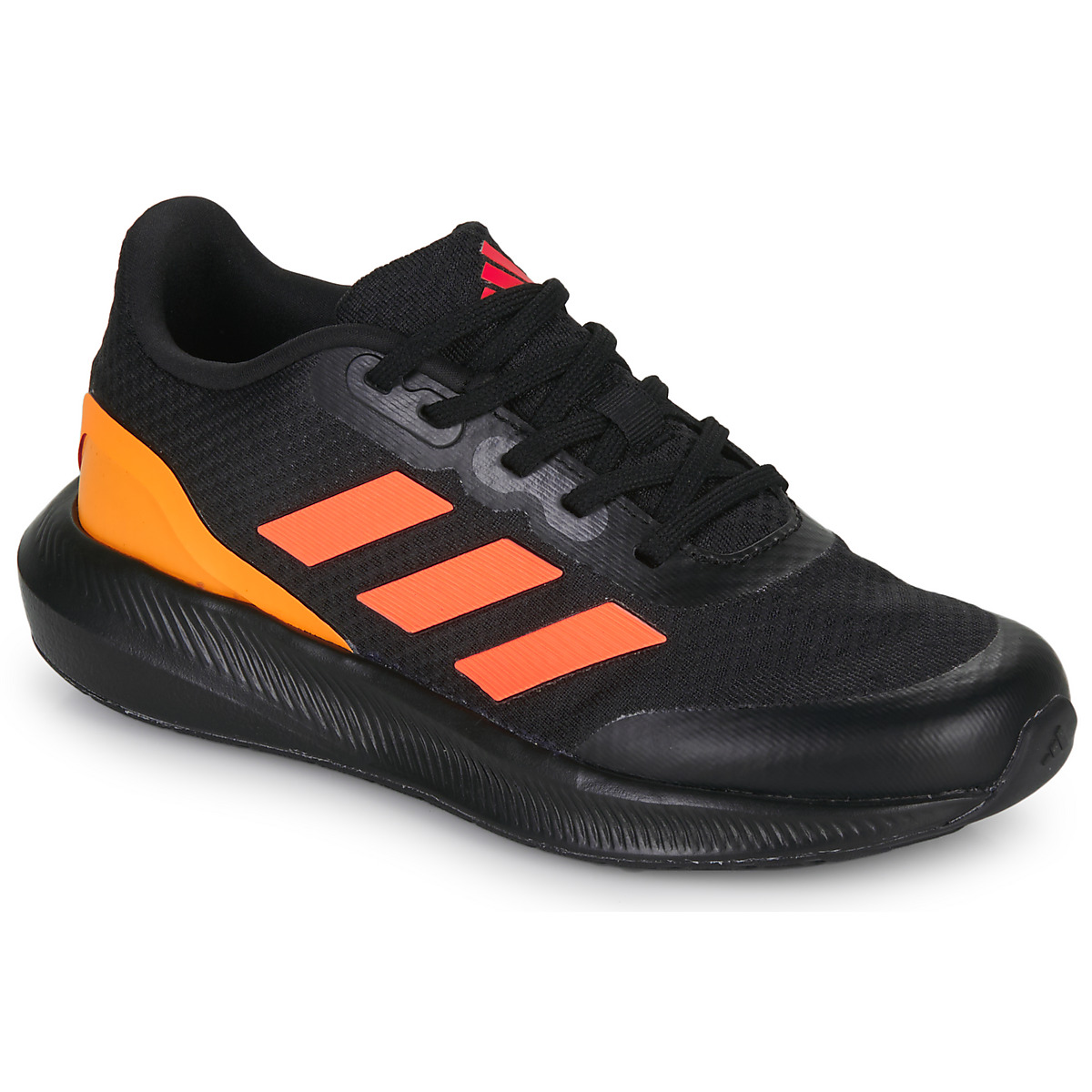 Buty Chłopiec Bieganie / trail Adidas Sportswear RUNFALCON 3.0 K Czarny / Pomarańczowy