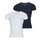 tekstylia Męskie T-shirty z krótkim rękawem Emporio Armani V NECK T-SHIRT SLIM FIT PACK X2 Biały / Marine