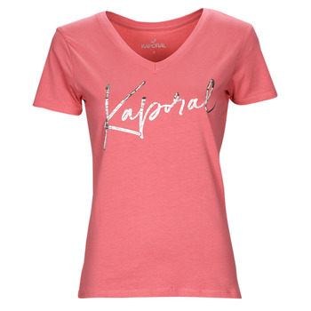 tekstylia Damskie T-shirty z krótkim rękawem Kaporal JAYON ESSENTIEL Różowy