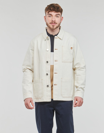tekstylia Męskie Kurtki krótkie Timberland Work For The Future - Cotton Hemp Denim Chore Jacket Biały
