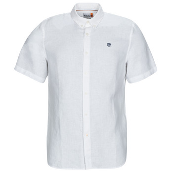 tekstylia Męskie Koszule z krótkim rękawem Timberland SS Mill River Linen Shirt Slim Biały