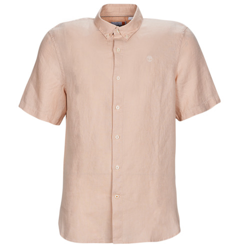 tekstylia Męskie Koszule z krótkim rękawem Timberland SS Mill River Linen Shirt Slim Różowy