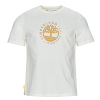 tekstylia Męskie T-shirty z krótkim rękawem Timberland SS Refibra Logo Graphic Tee Regular Biały