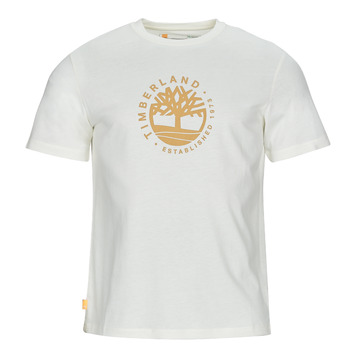 tekstylia Męskie T-shirty z krótkim rękawem Timberland SS Refibra Logo Graphic Tee Regular Biały