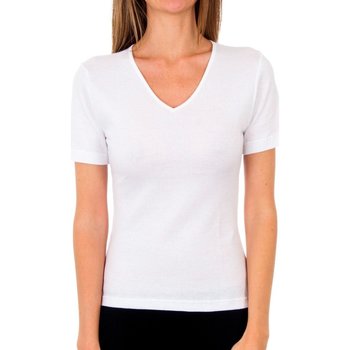tekstylia Damskie T-shirty z krótkim rękawem Abanderado P04AN-BLANCO Biały