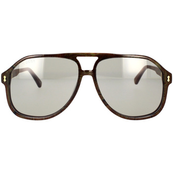 Zegarki & Biżuteria  Męskie okulary przeciwsłoneczne Gucci Occhiali da Sole  GG1042S 003 Brązowy