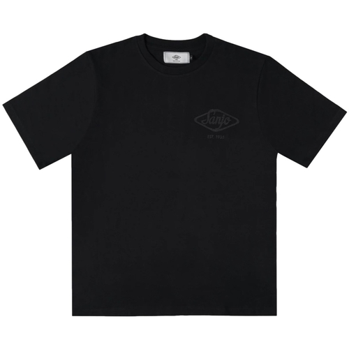 tekstylia Męskie T-shirty i Koszulki polo Sanjo Flocked Logo T-Shirt - All Black Czarny