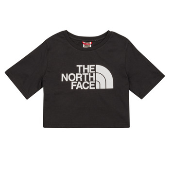 tekstylia Dziewczynka T-shirty z krótkim rękawem The North Face Girls S/S Crop Easy Tee Czarny
