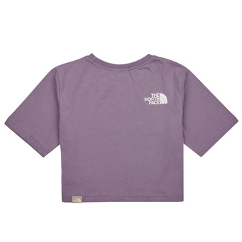 The North Face Girls S/S Crop Simple Dome Tee Fioletowy