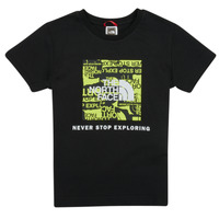 tekstylia Chłopiec T-shirty z krótkim rękawem The North Face Boys S/S Redbox Tee Czarny