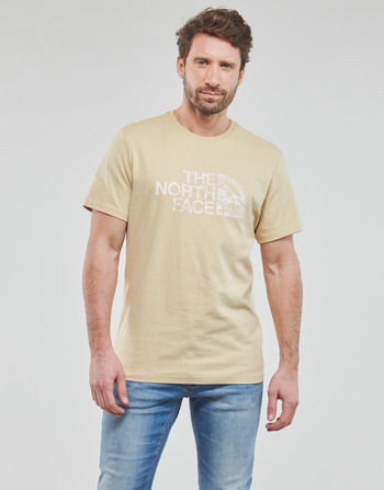 tekstylia Męskie T-shirty z krótkim rękawem The North Face S/S Woodcut Dome Tee Beżowy