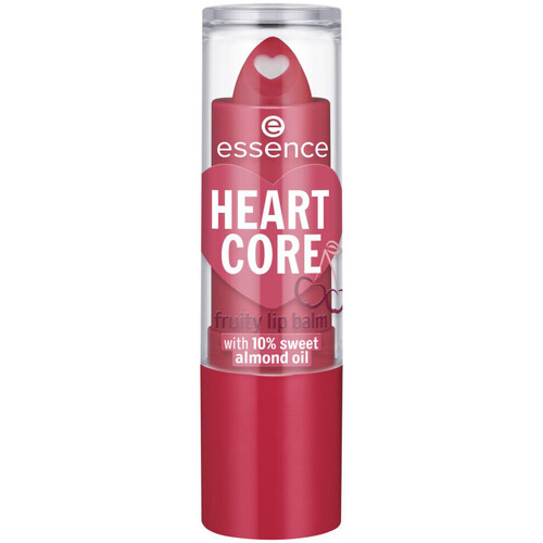 uroda Damskie Pielęgnacja & bazy do ust  Essence Heart Core Fruity Lip Balm - 01 Crazy Cherry Różowy