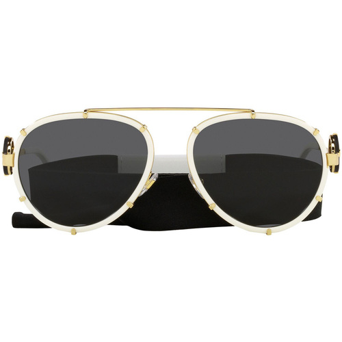 Zegarki & Biżuteria  okulary przeciwsłoneczne Versace Occhiali da Sole  VE2232 147187 con Laccio Biały