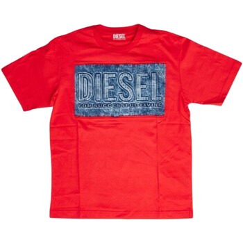 tekstylia Chłopiec T-shirty z krótkim rękawem Diesel J01209-00YI9 Czerwony