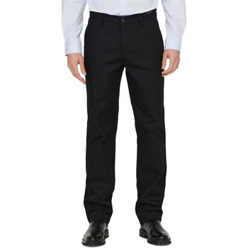 tekstylia Męskie Spodnie z pięcioma kieszeniami Only & Sons  22024468 Czarny