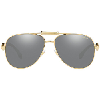 Zegarki & Biżuteria  okulary przeciwsłoneczne Versace Occhiali da Sole  VE2236 1002Z3 Polarizzati Złoty