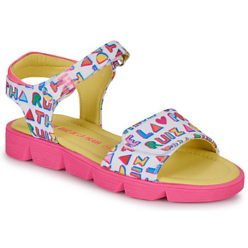 Buty Dziewczynka Sandały Agatha Ruiz de la Prada SMILEN Biały / Różowy
