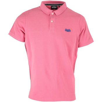 tekstylia Męskie T-shirty i Koszulki polo Superdry Classic Pique Polo Różowy
