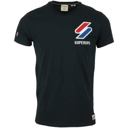tekstylia Męskie T-shirty z krótkim rękawem Superdry Sportstyle Chenille Tee Niebieski