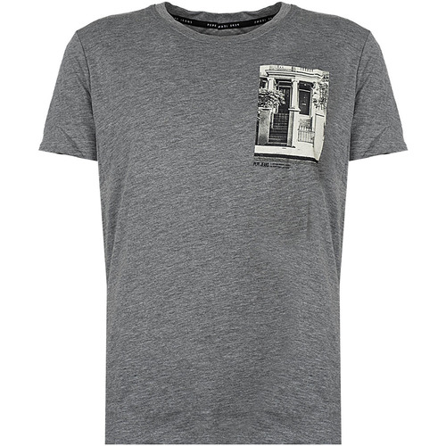 tekstylia Męskie T-shirty z krótkim rękawem Pepe jeans PM508528 | Tide Szary
