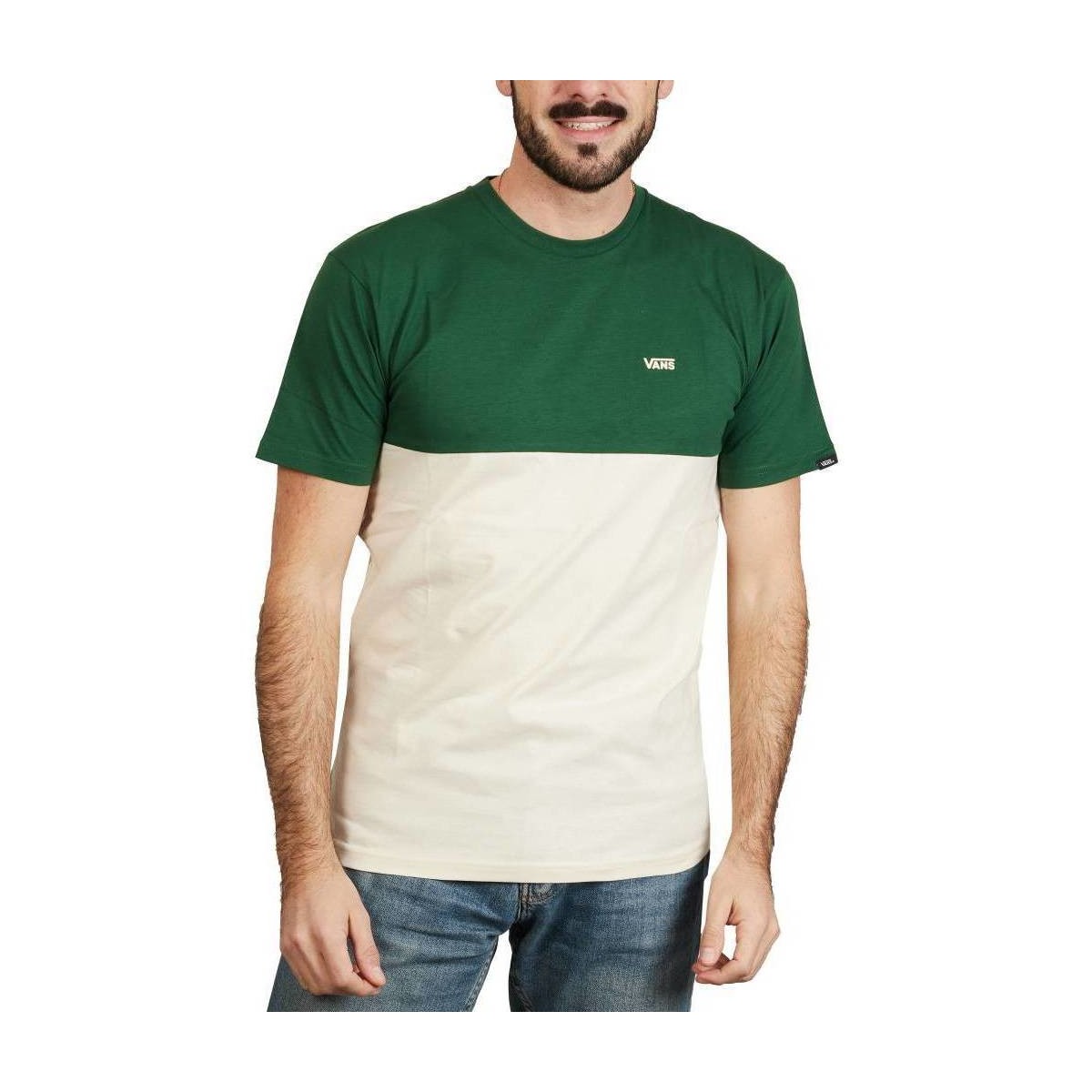 tekstylia Męskie Koszule z krótkim rękawem Vans COLORBLOCK TEE Zielony