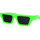Zegarki & Biżuteria  okulary przeciwsłoneczne Leziff Occhiali da Sole  Miami M4939 C13 Verde Fluo Kaki
