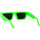 Zegarki & Biżuteria  okulary przeciwsłoneczne Leziff Occhiali da Sole  Miami M4939 C13 Verde Fluo Kaki