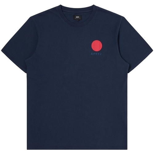 tekstylia Męskie T-shirty i Koszulki polo Edwin Japanese Sun T-Shirt - Navy Blazer Niebieski