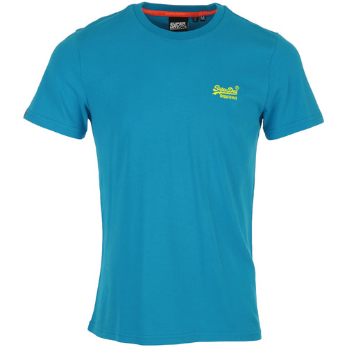 tekstylia Męskie T-shirty z krótkim rękawem Superdry OL Neon Lite Tee Niebieski