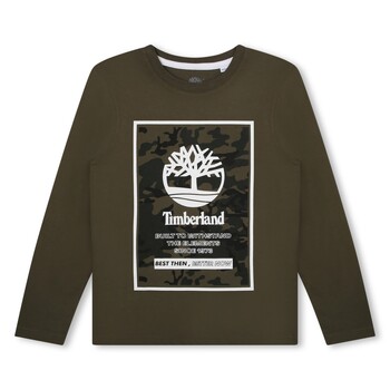 tekstylia Chłopiec T-shirty z długim rękawem Timberland T25U27-655-C Kaki