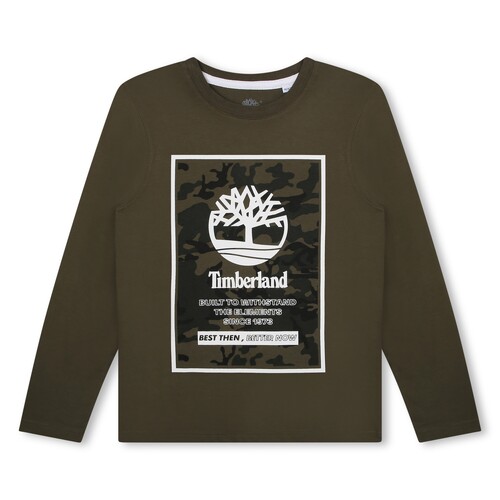 tekstylia Chłopiec T-shirty z długim rękawem Timberland T25U27-655-J Kaki