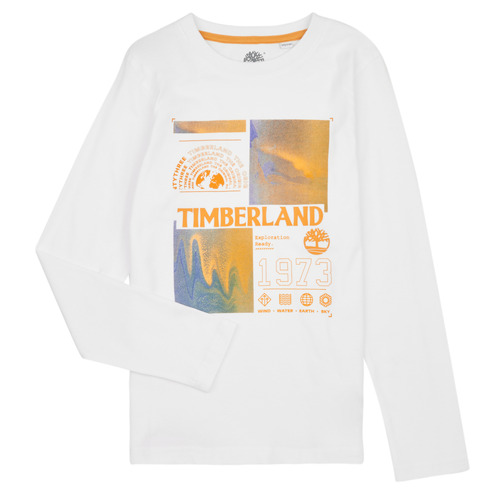 tekstylia Chłopiec T-shirty z długim rękawem Timberland T25U29-10P-C Biały