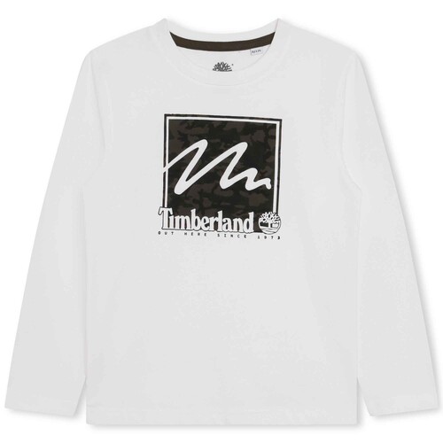 tekstylia Chłopiec T-shirty z krótkim rękawem Timberland T25U35-10P-C Biały