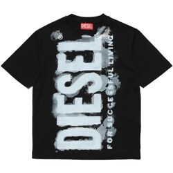 tekstylia Chłopiec T-shirty z krótkim rękawem Diesel J01131-KYAR1 Czarny