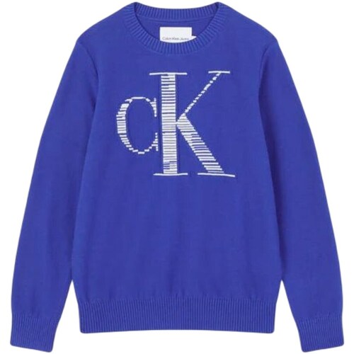 tekstylia Chłopiec Swetry Calvin Klein Jeans IB0IB01580 Niebieski