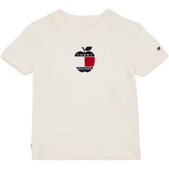 tekstylia Damskie T-shirty z krótkim rękawem Tommy Hilfiger KN0KN01569 Biały