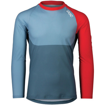tekstylia Męskie T-shirty i Koszulki polo Poc 52844-8282 MTB PURE LS JERSEY CALCITE BLUE/PROSMANE RED Wielokolorowy