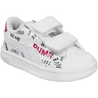 Buty Dziewczynka Trampki niskie Puma Smash v2 brand lovevinf Biały