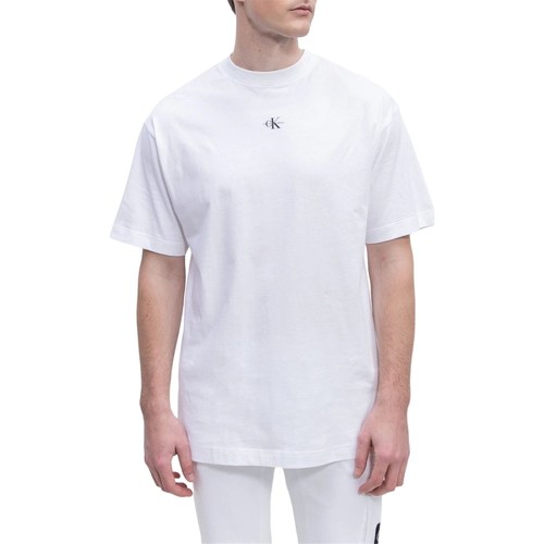 tekstylia Męskie T-shirty z krótkim rękawem Calvin Klein Jeans J30J322849 Biały