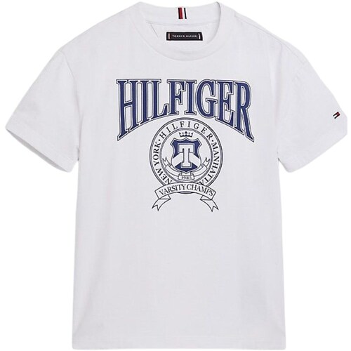 tekstylia Chłopiec T-shirty z krótkim rękawem Tommy Hilfiger KB0KB08038 Biały