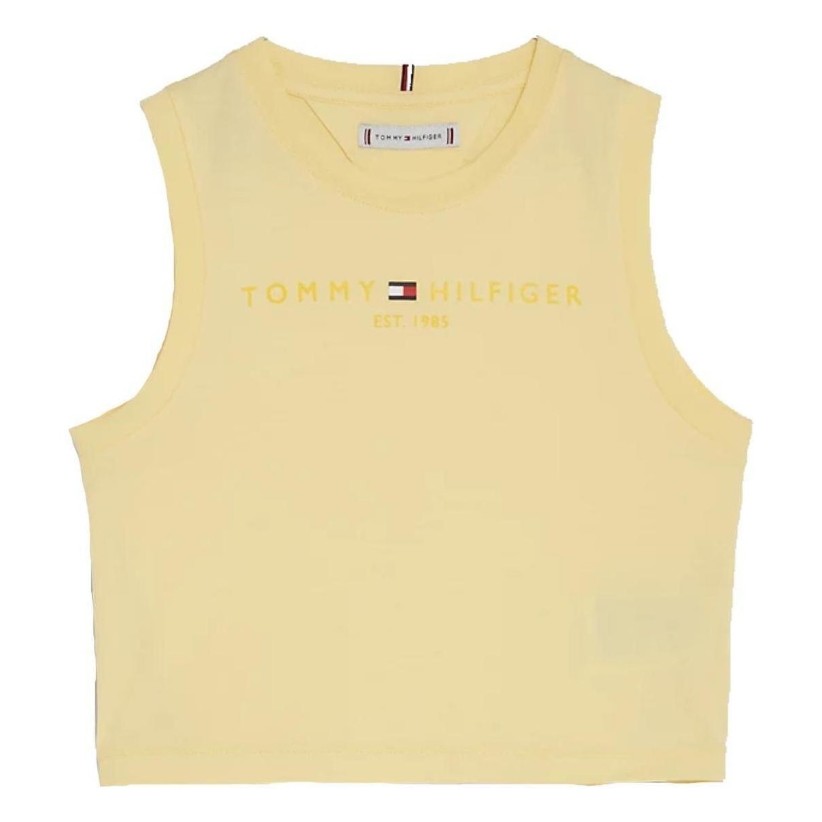 tekstylia Dziewczynka T-shirty z krótkim rękawem Tommy Hilfiger  Żółty
