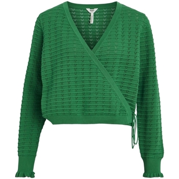 tekstylia Damskie Swetry Object Jasmin Cardigan L/S - Fern Green Zielony