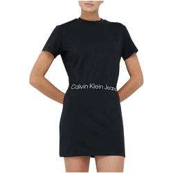 tekstylia Damskie Sukienki Calvin Klein Jeans  Czarny