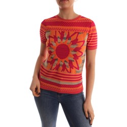 tekstylia Damskie T-shirty z krótkim rękawem Desigual 23SWTKAD Pomarańczowy