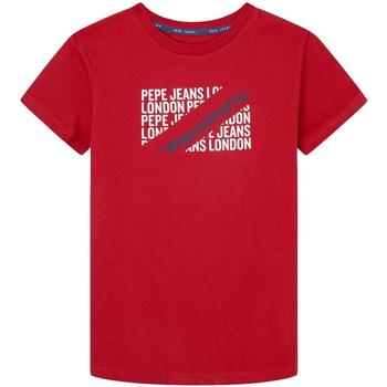 tekstylia Chłopiec T-shirty z krótkim rękawem Pepe jeans  Czerwony