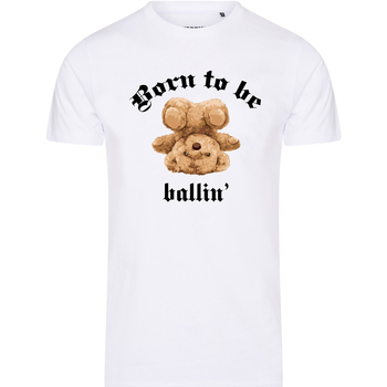 tekstylia Męskie T-shirty z krótkim rękawem Ballin Est. 2013 Born To Be Tee Biały
