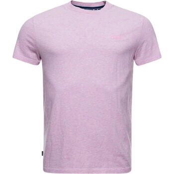 tekstylia Męskie T-shirty z krótkim rękawem Superdry 235489 Różowy