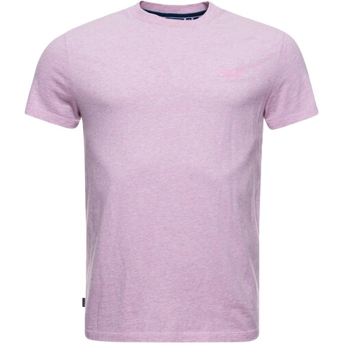 tekstylia Męskie T-shirty z krótkim rękawem Superdry 235489 Różowy