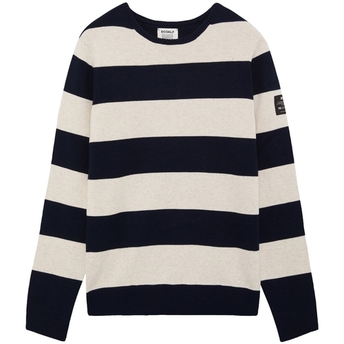 tekstylia Męskie Swetry Ecoalf Nogalalf Jersey - Off White Blue Stripes Niebieski