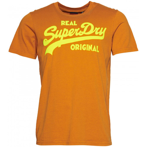 tekstylia Męskie T-shirty i Koszulki polo Superdry Vintage vl neon Brązowy